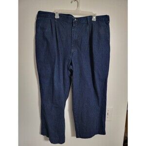 Men's 40x30 Vintage Pleated Dark Blue Denim Wrangler Timber Creek Pants Trousers